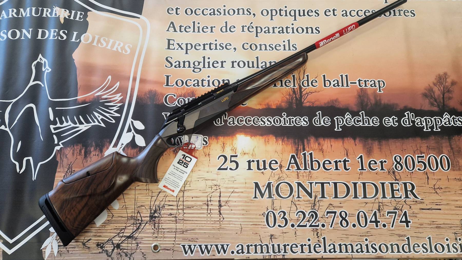 Carabine à verrou BENELLI Lupo Wood Busc réglable